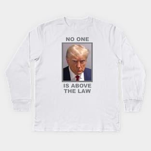 Trump Mug Shot Kids Long Sleeve T-Shirt